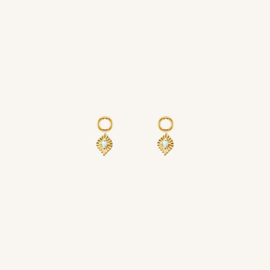 The  GOLD  Pillar Hoop Charm - Set of 2 by  Francesca Jewellery from the Charms Collection.