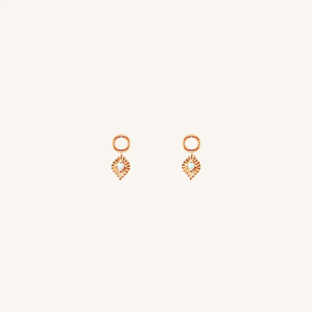The  ROSE  Pillar Hoop Charm - Set of 2 by  Francesca Jewellery from the Charms Collection.