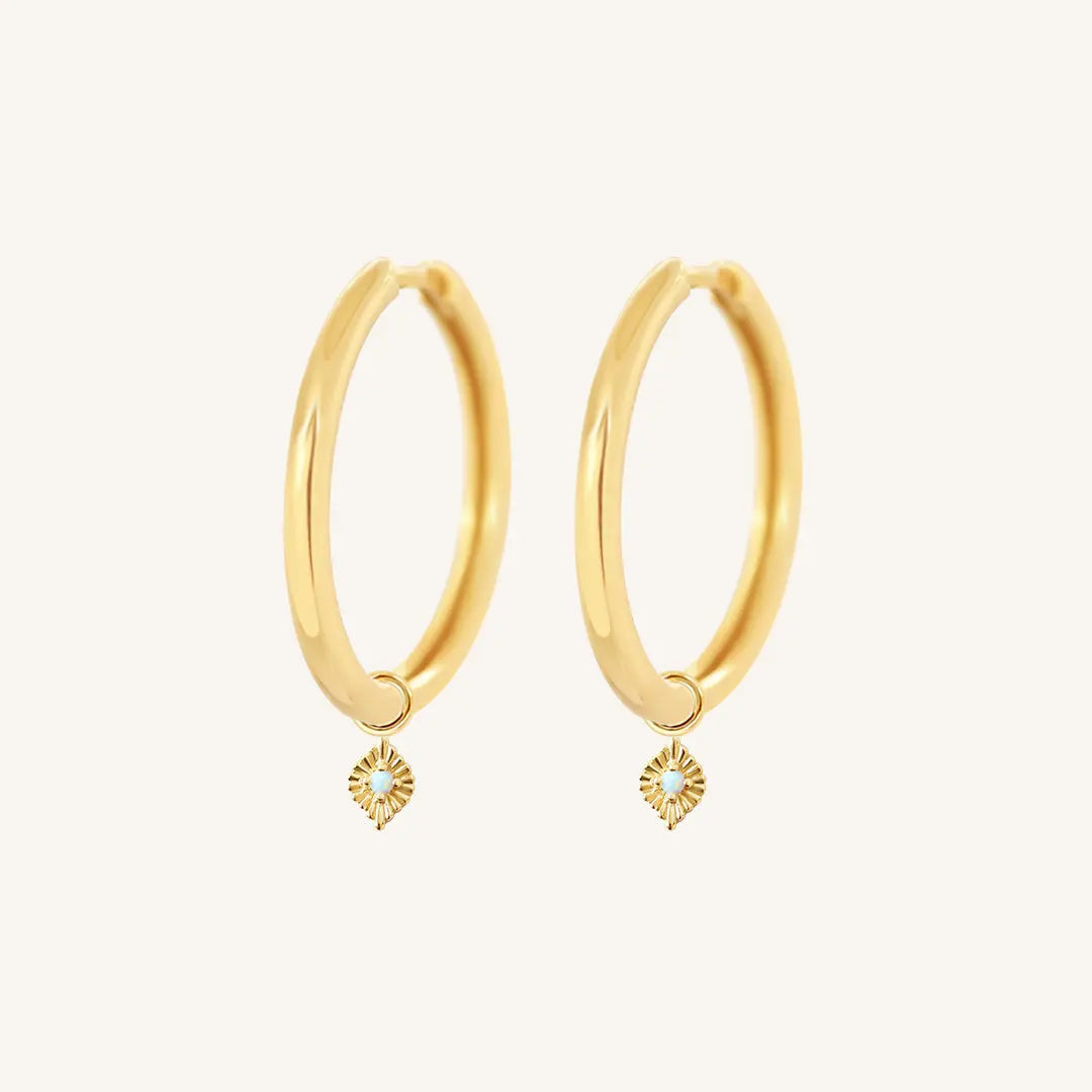 The  GOLD-Riley  Pillar Plain Hoops by  Francesca Jewellery from the Earrings Collection.
