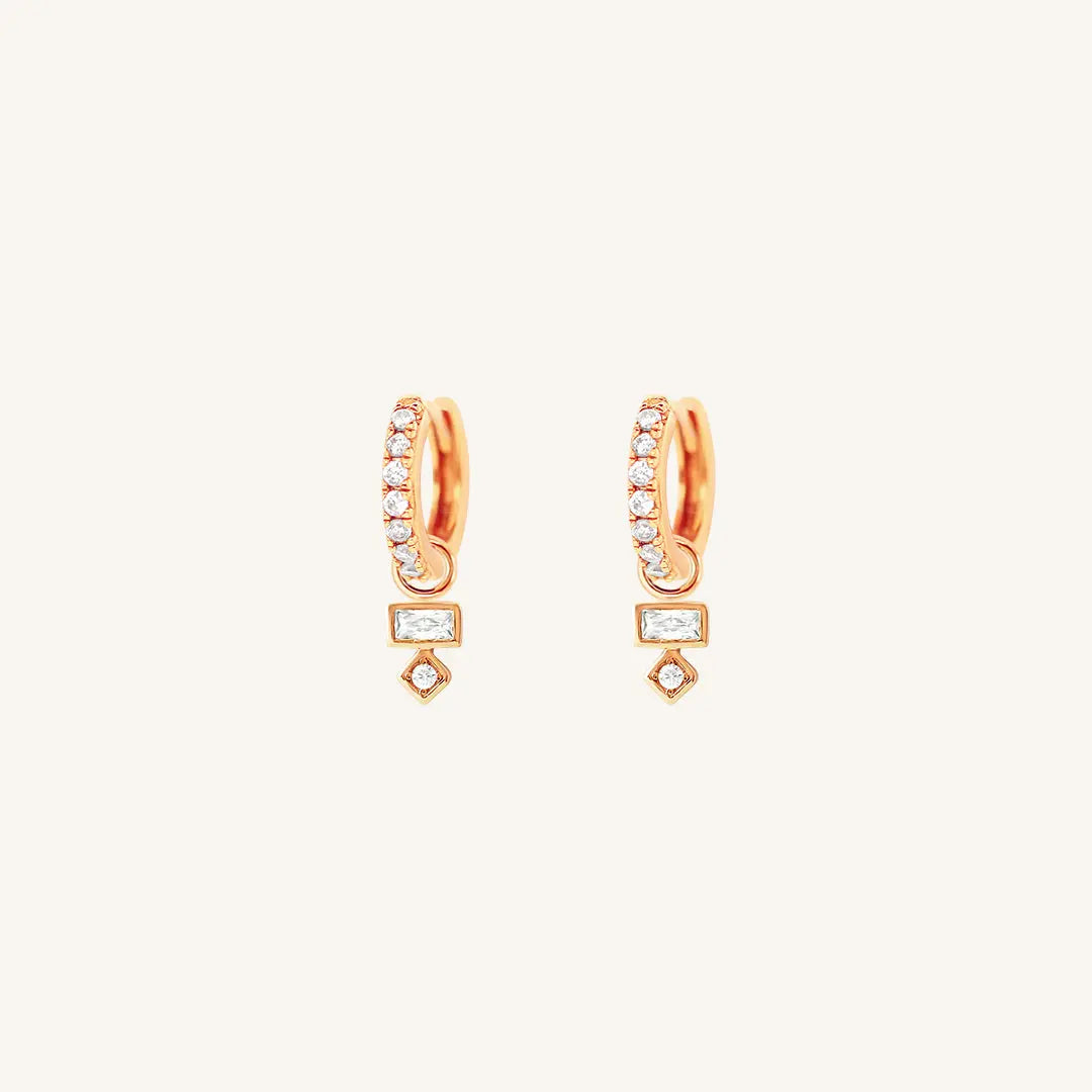 The  ROSE-Darcy  Resilience Crystal Hoops by  Francesca Jewellery from the Earrings Collection.