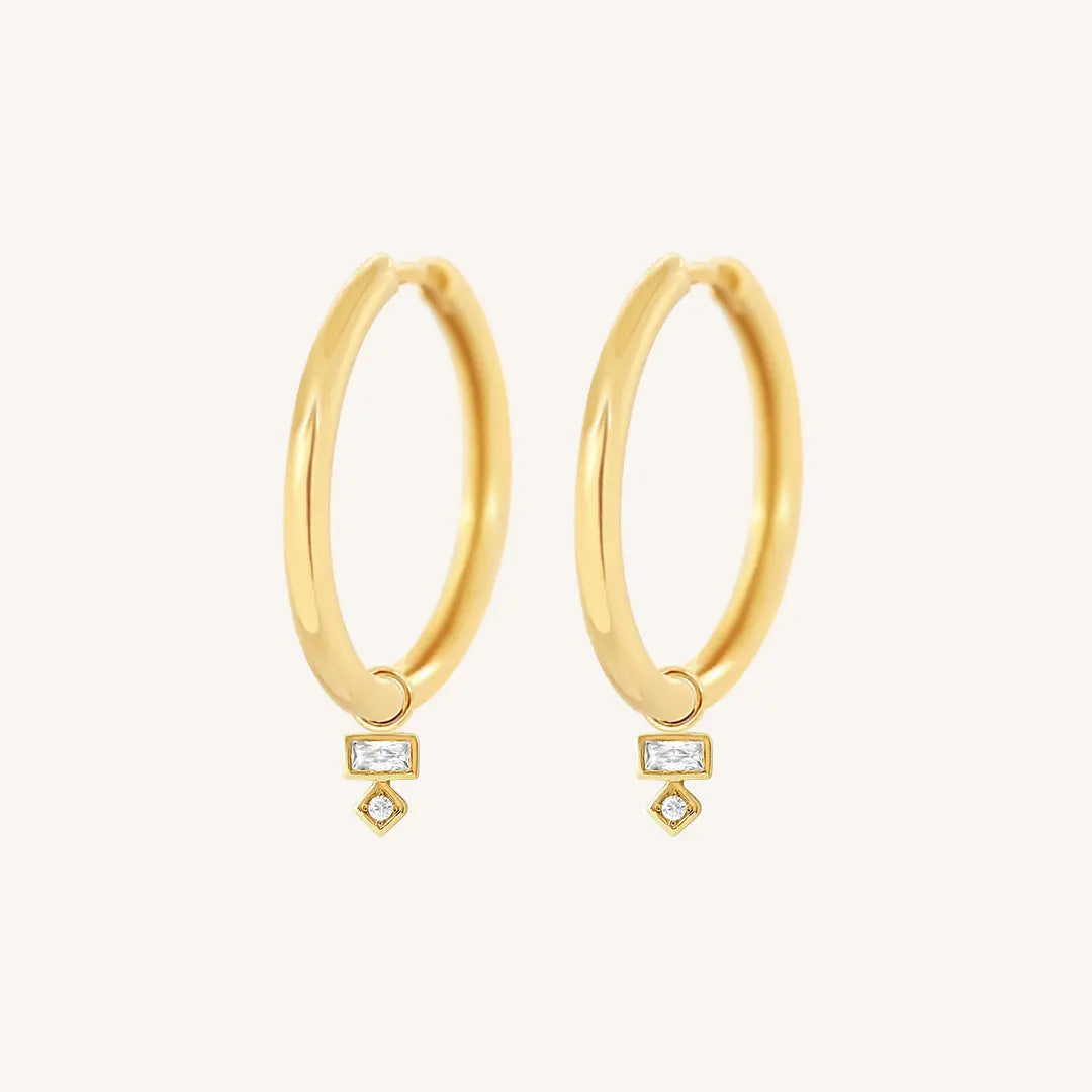 The  GOLD-Riley  Resilience Plain Hoops by  Francesca Jewellery from the Earrings Collection.
