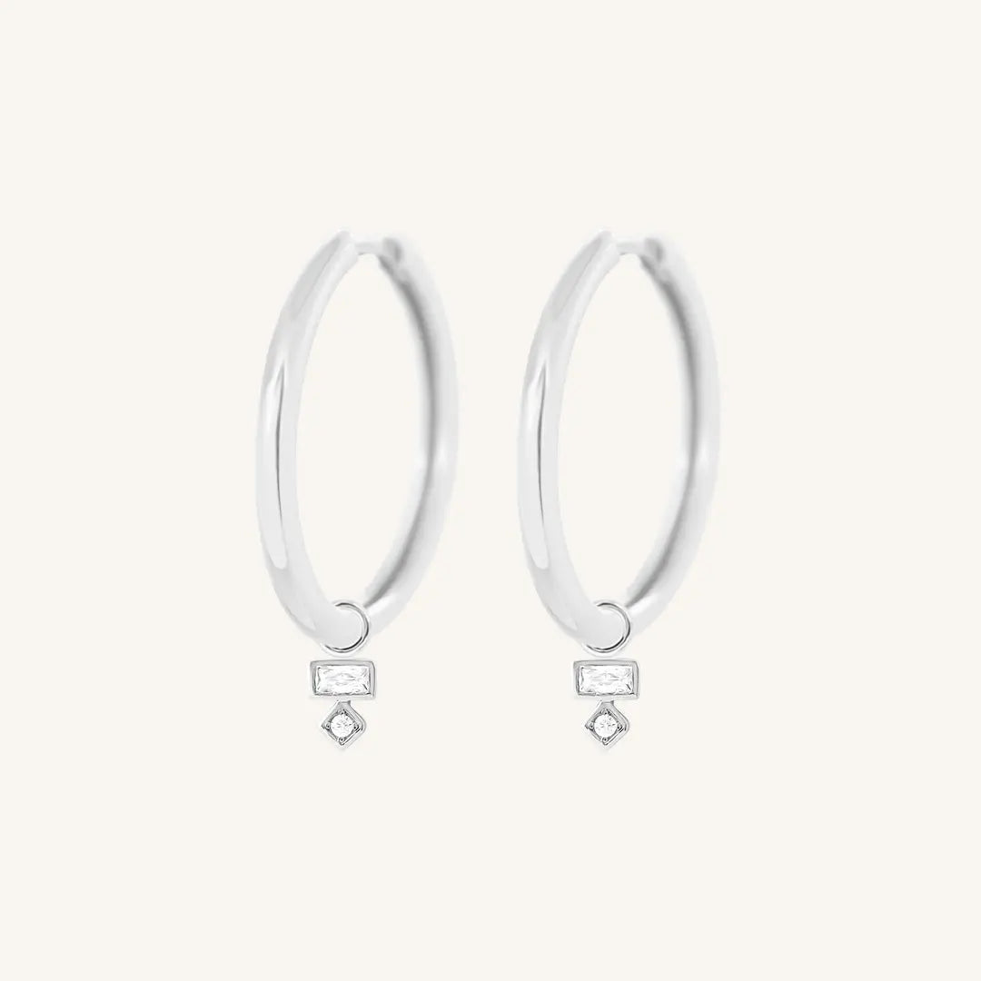The  SILVER-Riley  Resilience Plain Hoops by  Francesca Jewellery from the Earrings Collection.