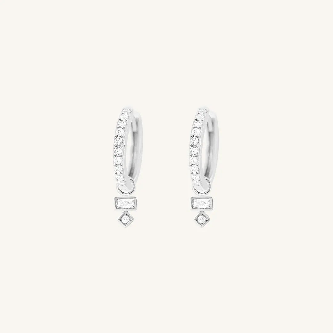 The  SILVER-Ruby  Resilience Crystal Hoops by  Francesca Jewellery from the Earrings Collection.