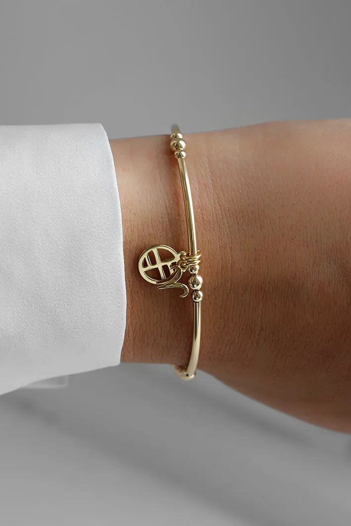 Sagittarius Zodiac Bracelet: White Gold Letter Beads with amazonite and  dragons vein agate stone beads | Buy GemCadet bracelet Online